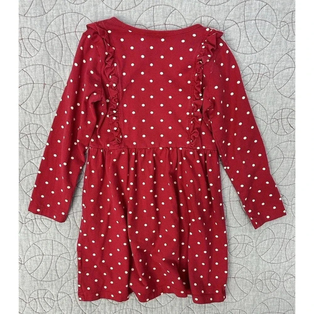 Hanna‎ Andersson Ruffle Dress Red Polka Dot / Girls 6-7